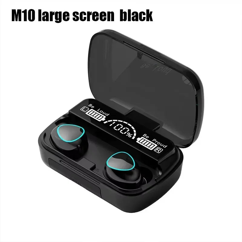 M41 Bluetooth Earphone Wireless Headphone Smart Touch Digital Display Stereo Earbuds With Colour Light Magnetic Suction Headset