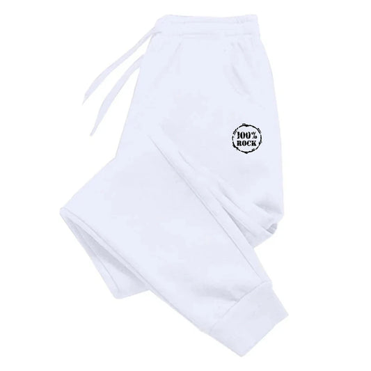 100% Rock Men's Casual and Fashionable Sports Pants Gym Sports Pants Men's Jogging Sports Pants Running Exercise Pants Joggers