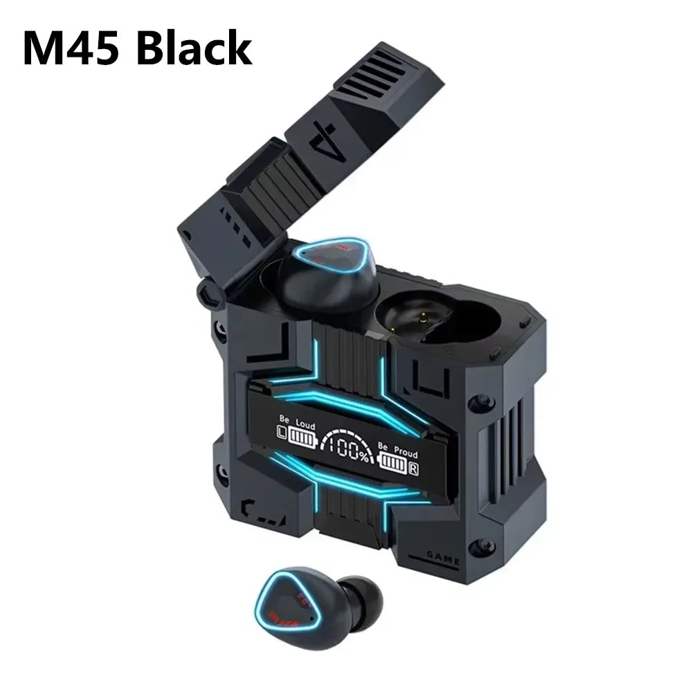 M41 Bluetooth Earphone Wireless Headphone Smart Touch Digital Display Stereo Earbuds With Colour Light Magnetic Suction Headset